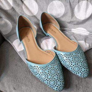 Talbots Edison Vachetta Perforated Flats Womens size 9 NWT